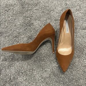 Saks Fifth Avenue Brown Pointed Toe Heels